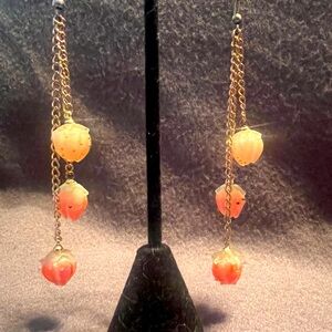 Flower bud earrings